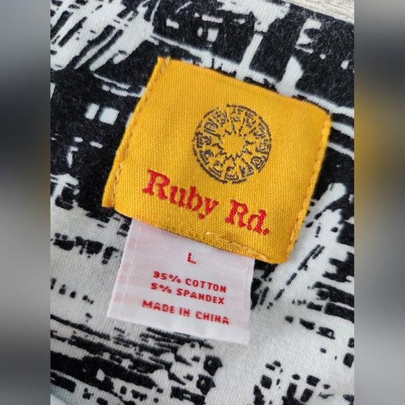 74. Ruby Rd Pattern Top With Embellished Neckline - Picture 7 of 7